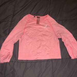 gymshark vital seamless bright pink crop top🌸